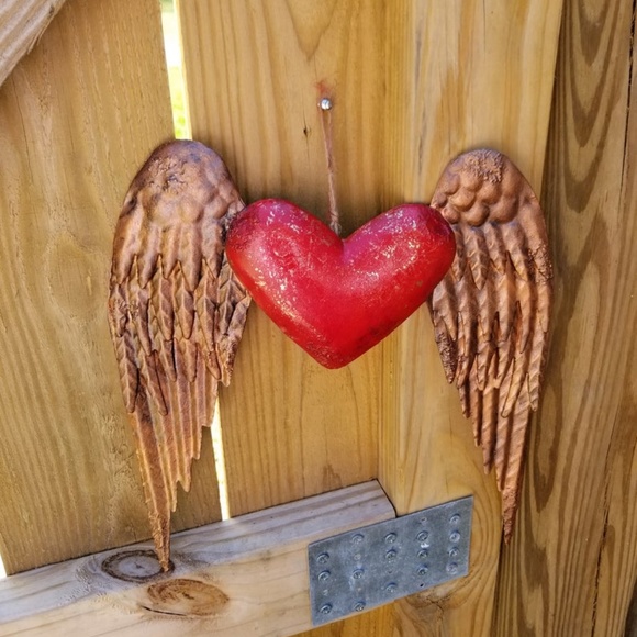 Custom Accents Custom Art Metal Heart With Wings Poshmark